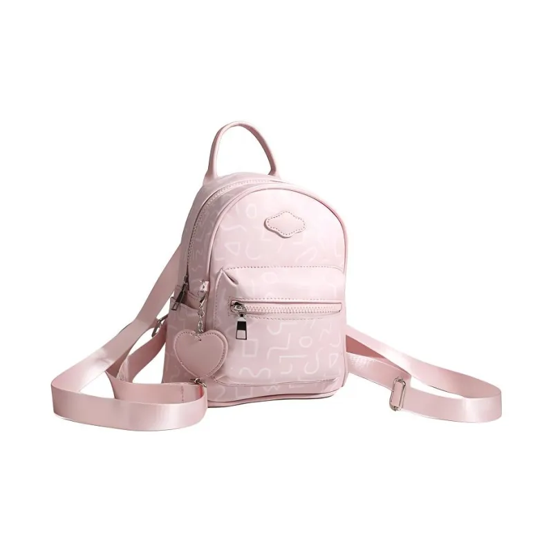 H YXIANG PU Backpack Regular Women's Pink-3