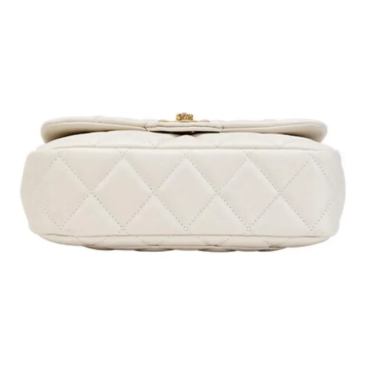Hush Puppies Cow Leather Bonded Synthetic Leather Crossbody Bag Shoulder Bag Medium Size Women's White-4