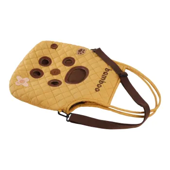 Holding Bamboo Diamond Pattern Padded Shoulder Bag Unisex Yellow