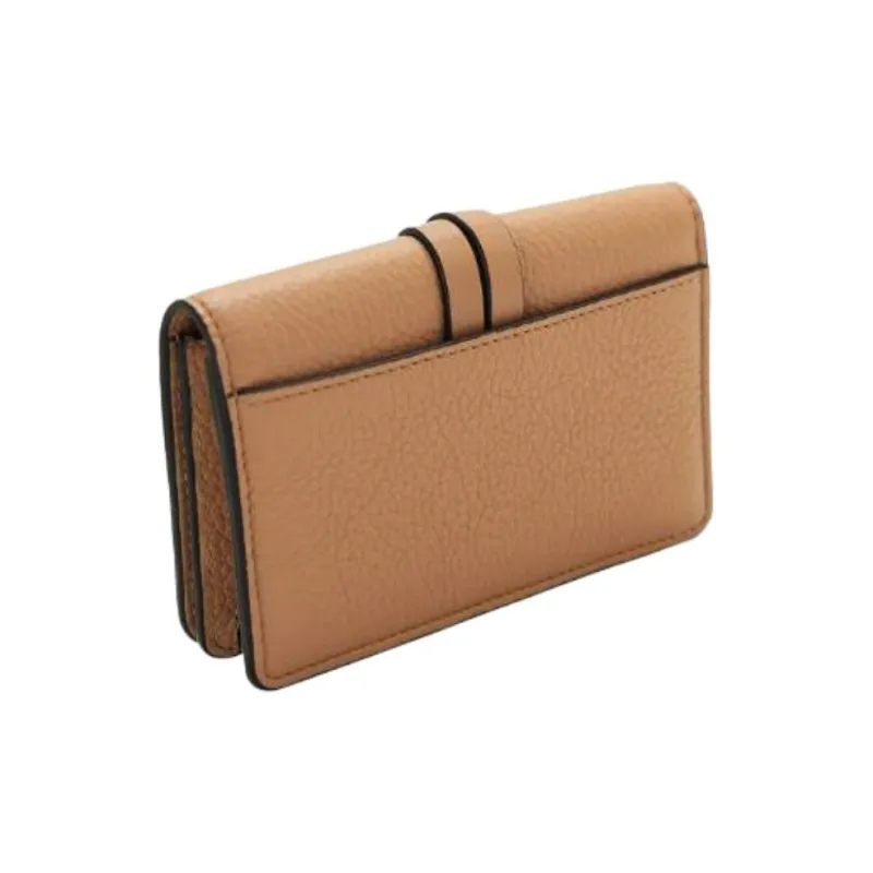 Chloe Leather Wallet Women's Brown-1