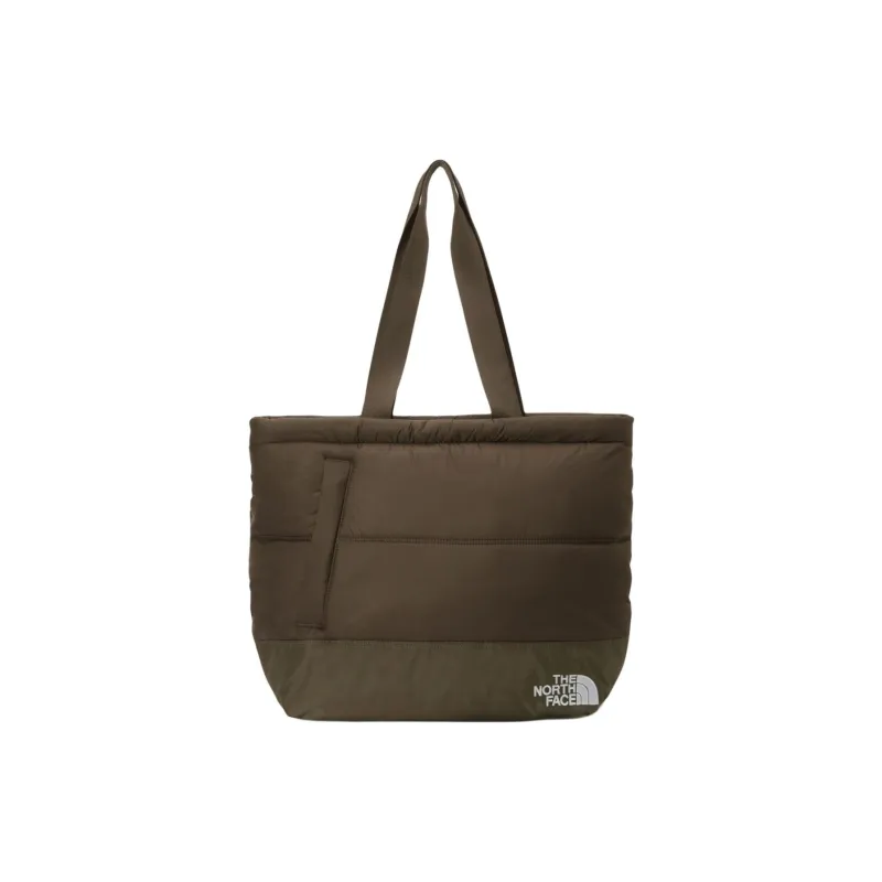 THE NORTH FACE Nuptse Nylon Tote Bag, Shopping Bag, Handbag Regular Unisex Brown-1