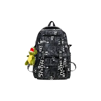 Kaka Tree Nylon Backpack Unisex Black/White/Blue/Green
