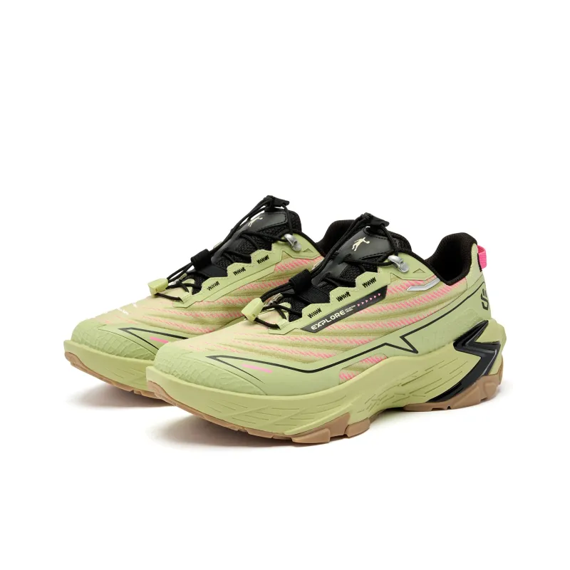 QIAODAN Light Cavalry Running Shoes Men Low Top Spring Dawn Green/Black-2