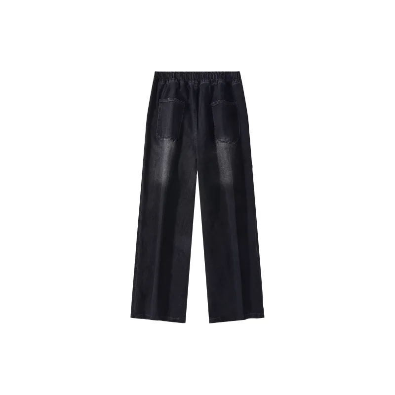 WARNING LIGHT Jeans Unisex Vintage Blue-8