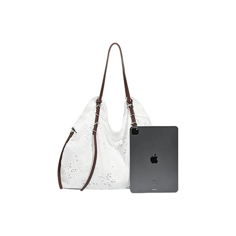 NATTY Lace Tote Bag Shoulder Bag Regular Women's White-3