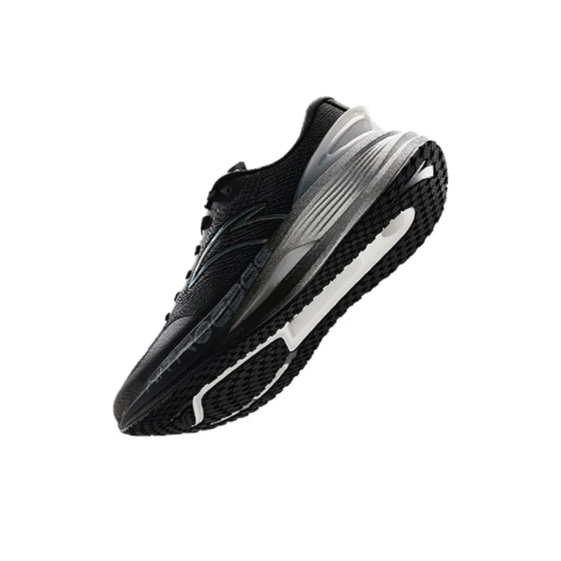 Anta Cushioning Wear Resistant Low Top Running Shoes Men's Black White-3