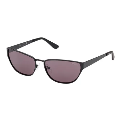 GUESS Metal Irregular Shape Sunglasses Women's Black