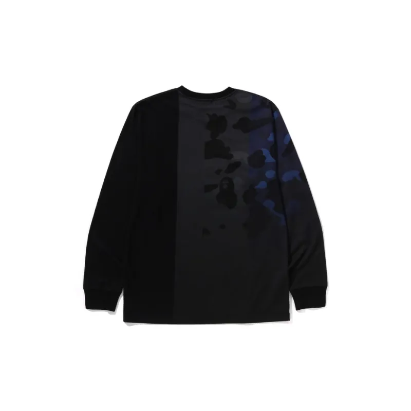 A BATHING APE Patch Work Print Long Sleeve Tee-1