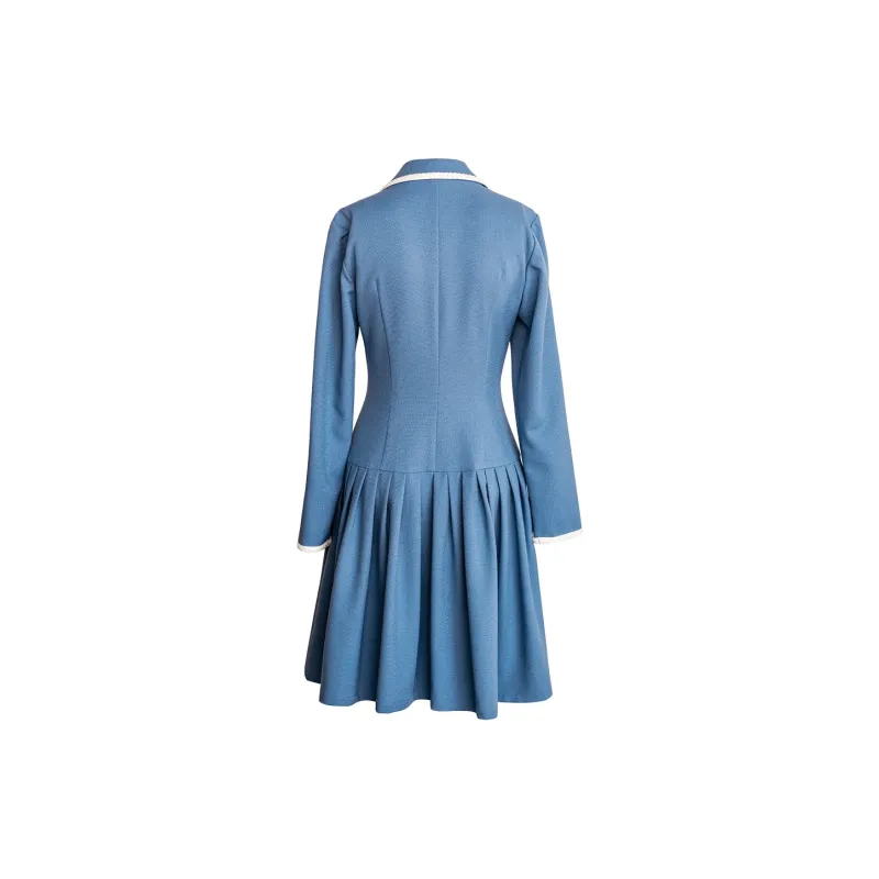 ROEYSHOUSE Long-Sleeved Dresses Women's Blue-1