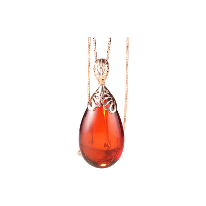 S&A S925 Silver Amber/Beeswax Necklaces Women's-6