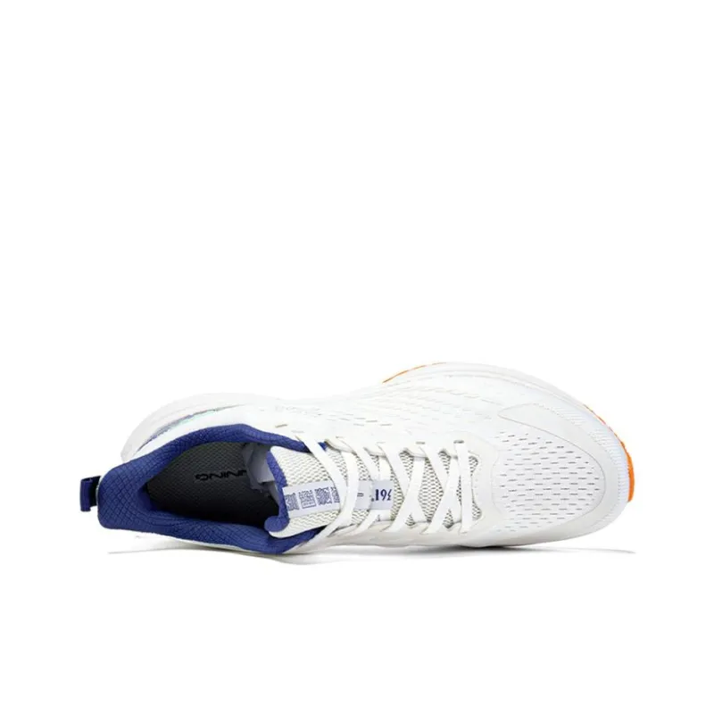 361° Anti Slip Wear Resistant Low Top Casual Running Shoes Men's White Blue-5