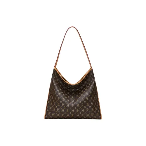 Hush Puppies PVC Hobo Bag, Shoulder Bag, Handbag Medium Size Women's Coffee