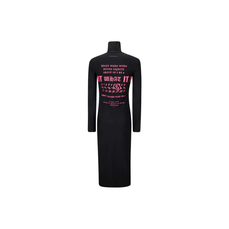 MM6 Maison Margiela Logo print Midi Dress-1