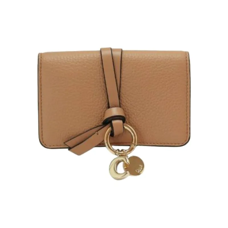 Chloe Leather Wallet Women's Brown-0
