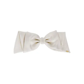 BABYBEI Bowknot Waist Hair Clip Advanced Matte Black Beige Hair Accessories Women's