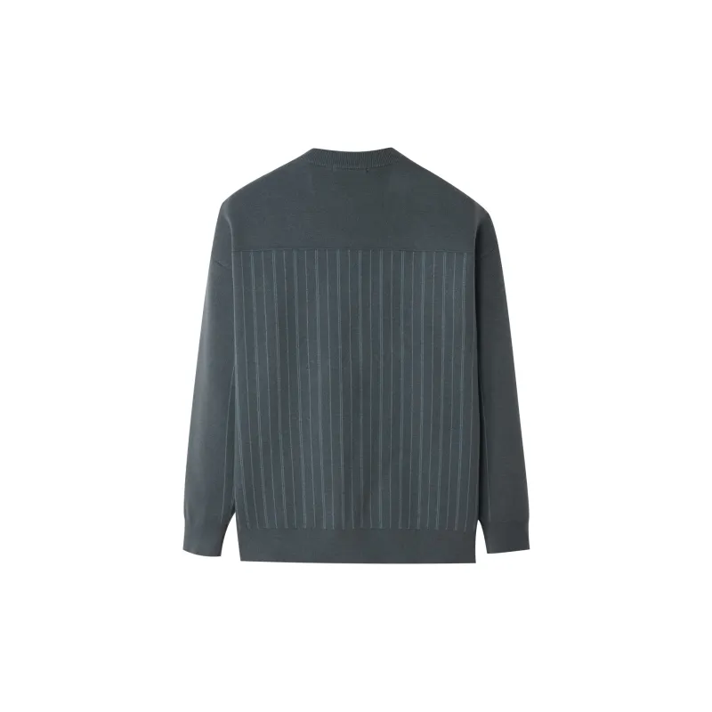 HLA Knitwear Men Blue Green Stripes 11-1