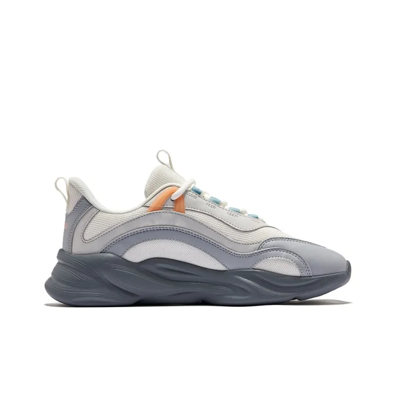 Erke Unchained Fall And Winter Edition Height Increasing Low-Top Casual Shoes Men's Microcrystalline White Slate Gray-1
