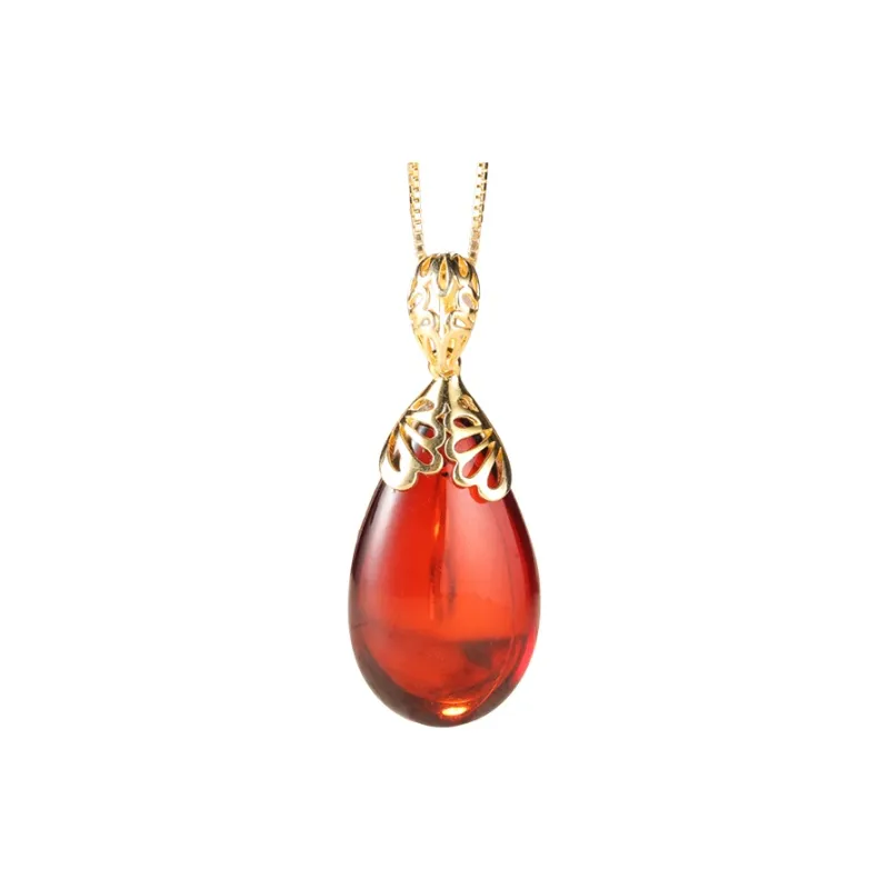 S&A S925 Silver Amber/Beeswax Necklaces Women's-3