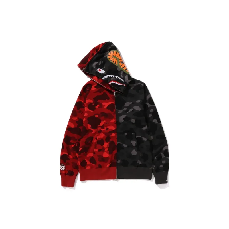 Bape Color Camo Separate Shark Full Zip Hoodie-7