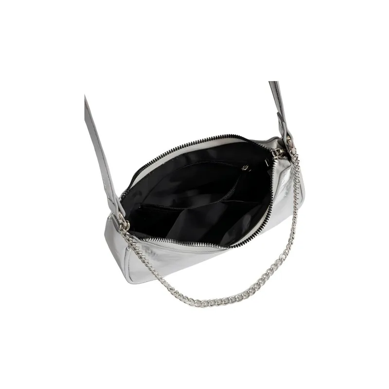 H YXIANG PU Portable Crossbody Bag Shoulder Bag Regular Women's Silver/Black-8