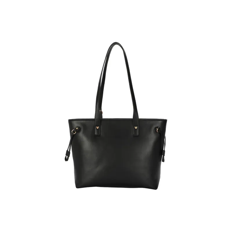 Disney Mickey Series Synthetic Leather Tote Handbag, Shoulder Bag Regular Women's Black White-3