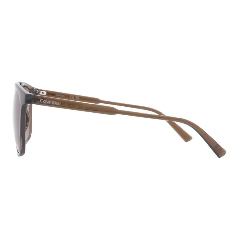 CALVIN KLEIN Plastic Aviator Sunglasses Men's Brown-2