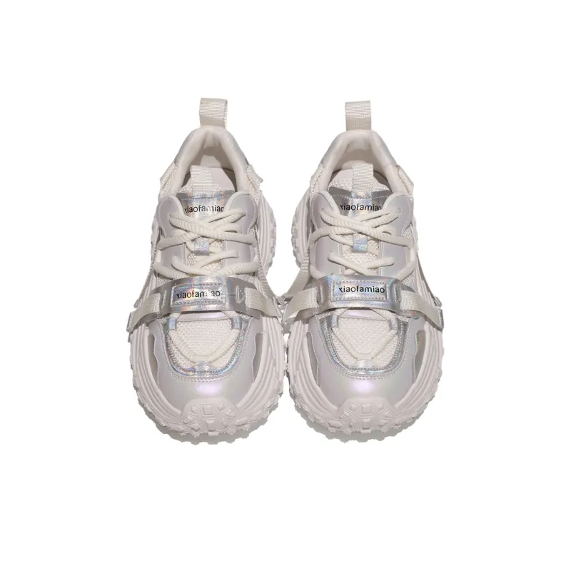 XIAOFAMIAO Breathable Height Increasing Low-Top Chunky Sneakers Women's-8