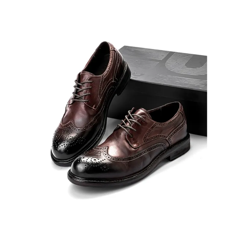 FOR YOU Brogue Brogues Dress Shoes Men's Coffee Luxury-0