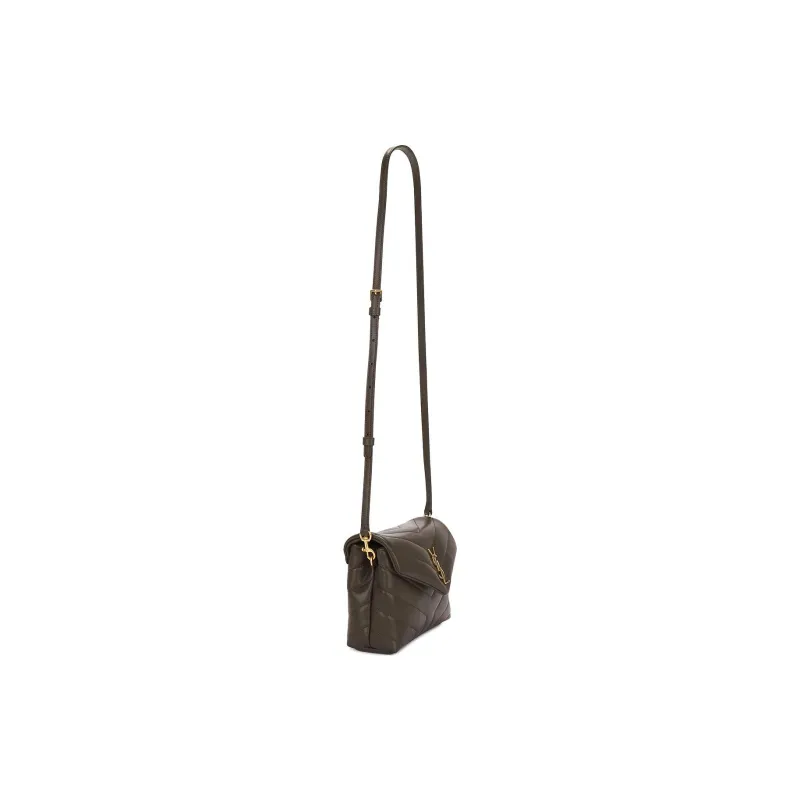 SAINT LAURENT Quilting Calfskin Crossbody Bag Shoulder Bag Women's Light Musk-1