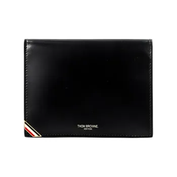 THOM BROWNE· Cow Leather Passport Holder, Wallet Regular Men's Black