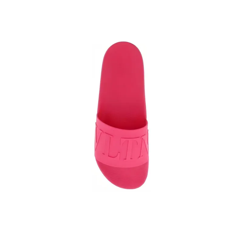 Valentino Rubber Sole Slip Resistant Slide Slippers Women's Pink-3