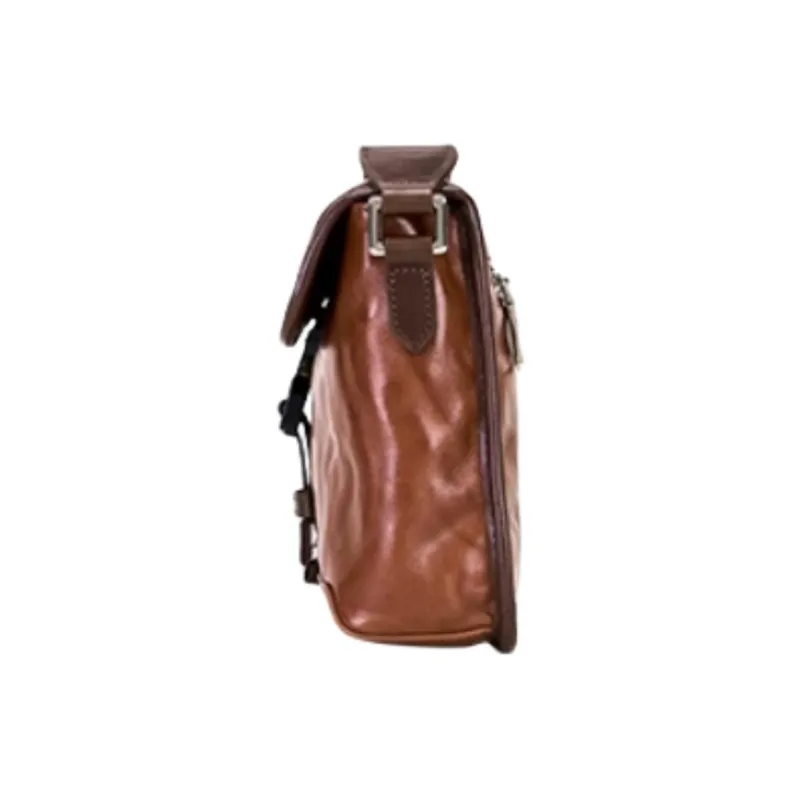 Hush Puppies Cow Leather Crossbody Bag Shoulder Bag Medium Size Men's Coffee-2