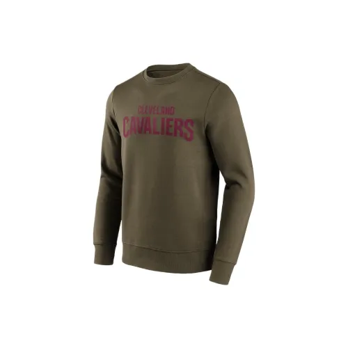 NBA Cleveland Cavaliers Sweatshirts Men Army Green