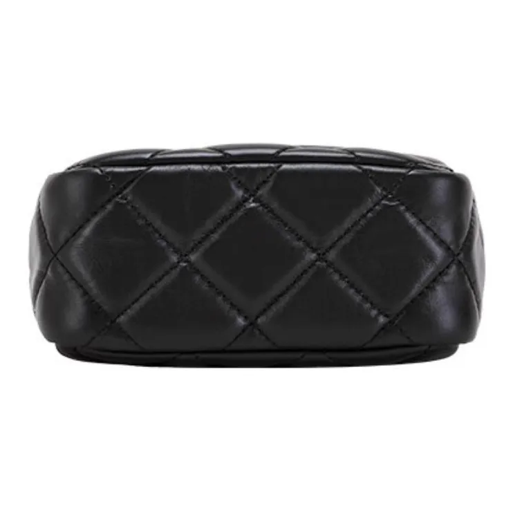 Hush Puppies Cow Leather Bonded Synthetic Leather Crossbody Bag Shoulder Bag Small Size Women's Black-4