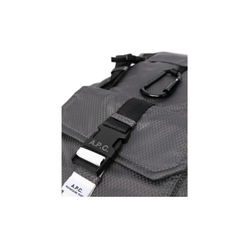 A.P.C Nylon Backpack Men's Gray-2