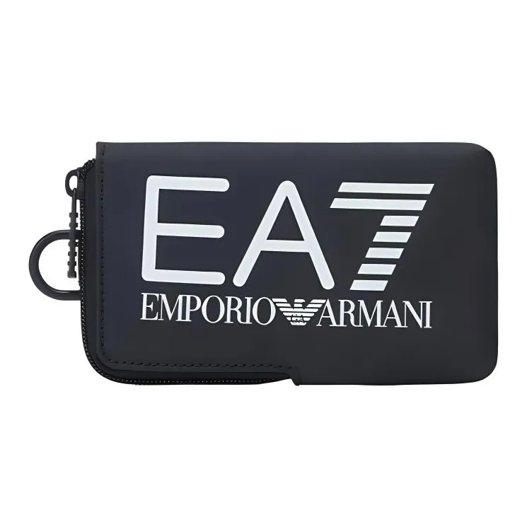 EMPORIO ARMANI Fabric Cell Phone Pouch Unisex Black-0