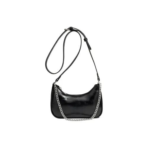H YXIANG PU Portable Crossbody Bag Shoulder Bag Regular Women's Silver/Black