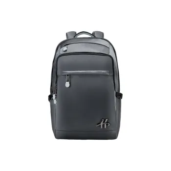 Hush Puppies Cow Leather Backpack Large Size Men's Gray