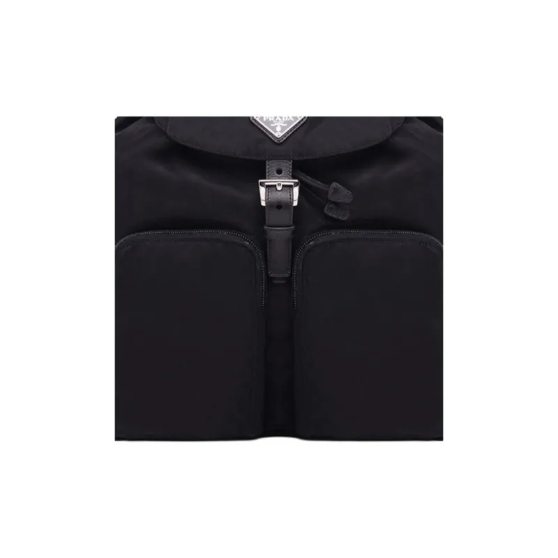 PRADA Nylon Backpack Unisex Black-4