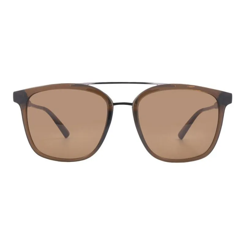 CALVIN KLEIN Plastic Aviator Sunglasses Men's Brown-1