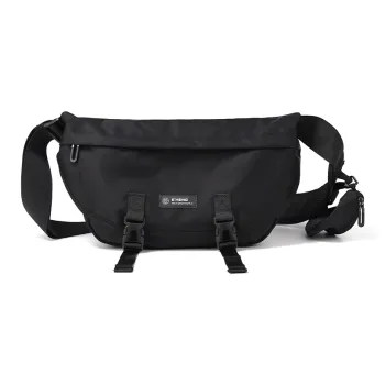 Yohji Kimura Polyester Shoulder Bag, Crossbody Bag, Messenger Bag Regular Unisex Black