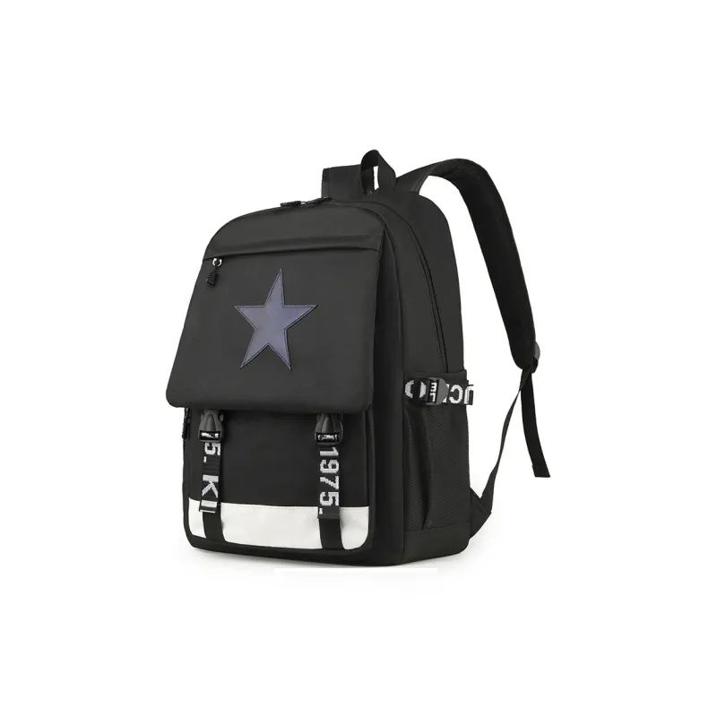 BAODIDAISHU Nylon Fabric Backpacks Regular Men's Black-8