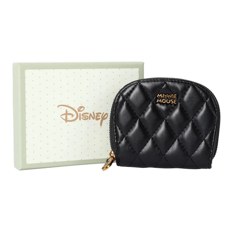 Disney Minnie Series Pu Synthetic Leather Storage Bag Card Holder, Wallet Regular Unisex Black-4
