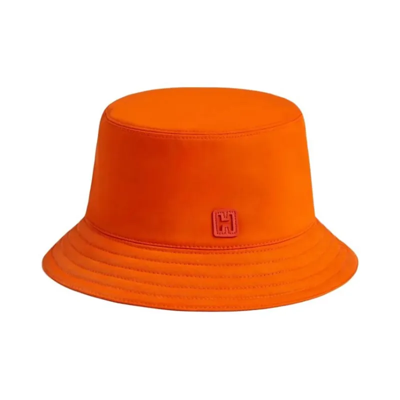 HERMES Linen Bucket Hats Men's Orange-1