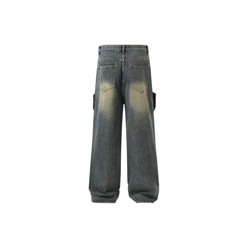 YINLEI Jeans Unisex Nostalgic Blue-1