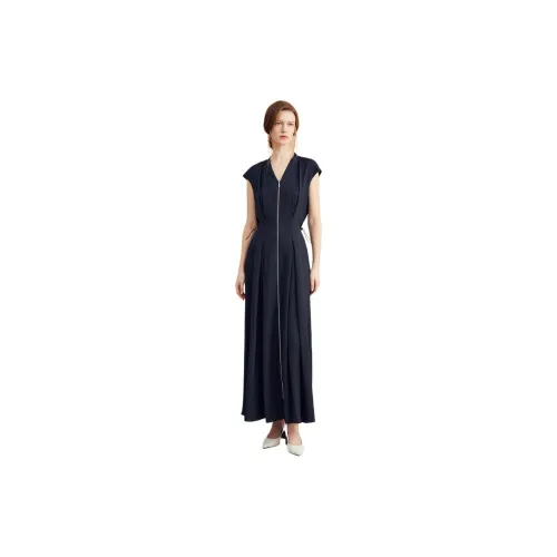 Yiner Sleeveless Dresses Women's Navy Blue