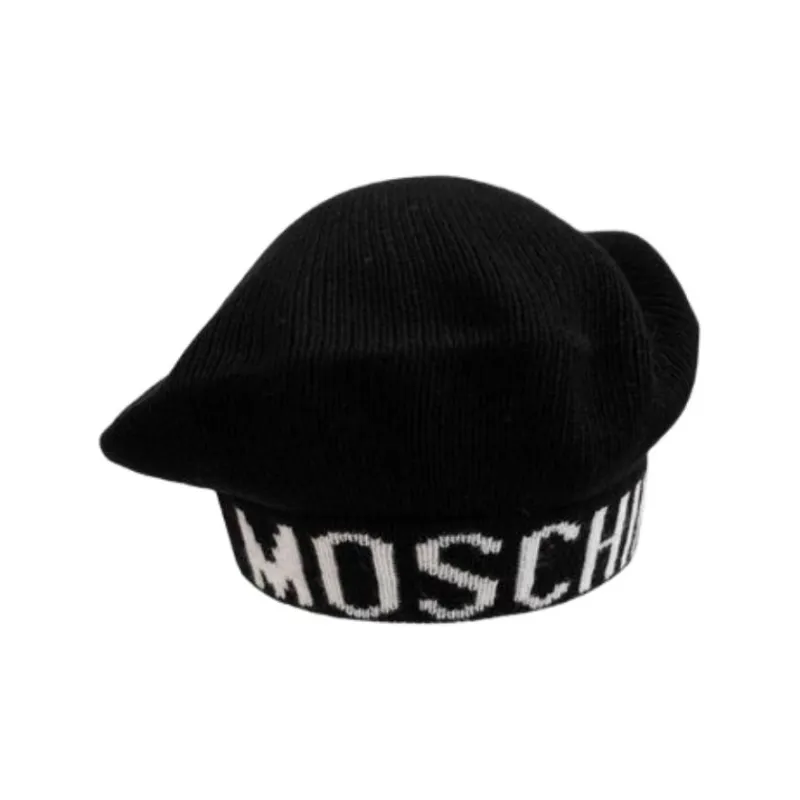 MOSCHINO Wool Berets Women's Black-1