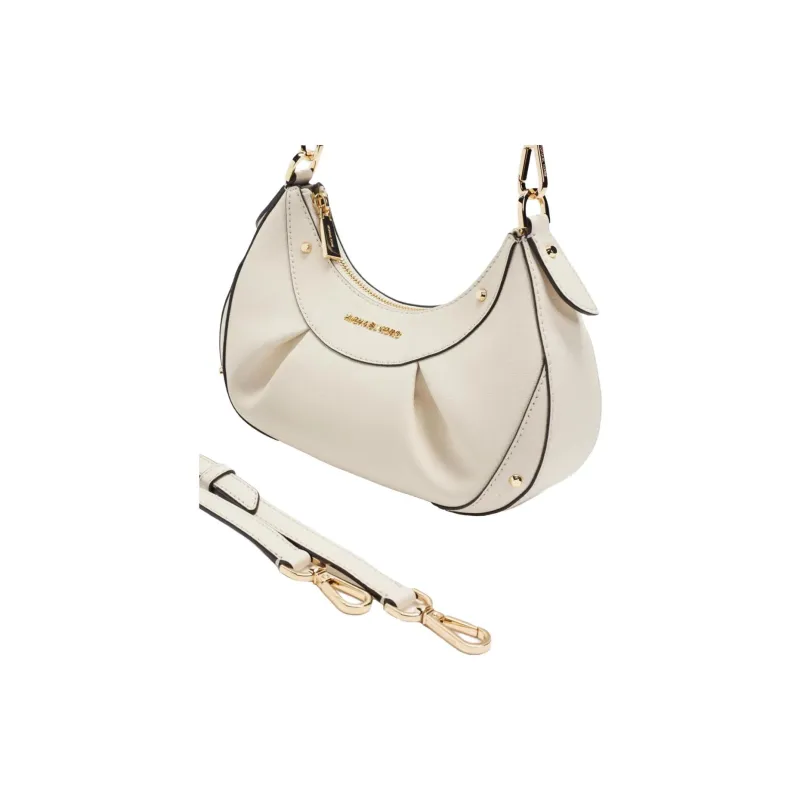 MICHAEL KORS Leather Handbag, Shoulder Bag, Crossbody Bag Trumpets Women's Milk White-3