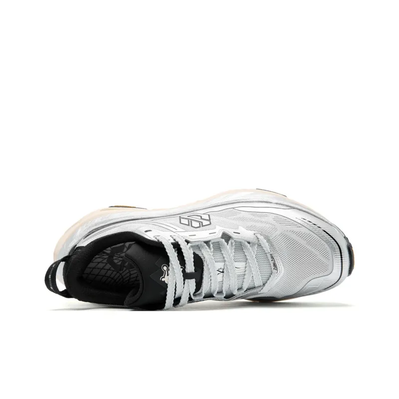 QIAODAN Mountain God 2.0 Running Shoes Men Low Top Gray Silver/Apricot-4