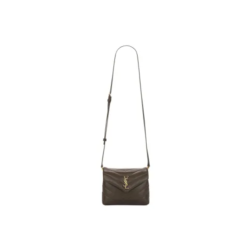 SAINT LAURENT Quilting Calfskin Crossbody Bag Shoulder Bag Women's Light Musk